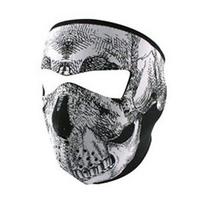 Motociklininko pošalmis Zanheadgear Skull Full, balta sp./juoda sp.