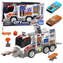 Žaislinis greitosios pagalbos automobilis Lean Toys City Vehicle, balta sp.