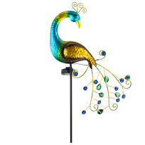 Pastatomas šviestuvas su saulės baterija Peacock, -, įvairių spalvų