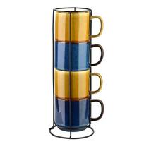 Puodelių rinkiniai AffekDesign Evie, mėlyna sp., 0.4 l
