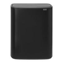 Šiukšliadėžė Brabantia Bo Touch, matinė juoda sp., 60 l, 65.6 cm x 31.2 cm