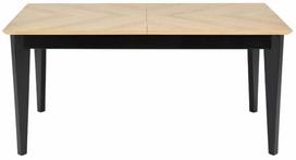 Valgomojo stalas išskleidžiamas Edmondo, juoda sp./rusva sp., 160 - 240 cm x 90 cm x 75 cm