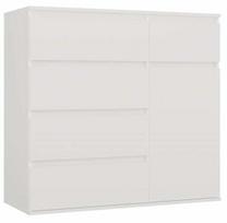 Komoda Malwa 1D5S, balta sp., 93 cm x 100 cm x 40 cm