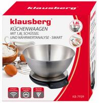 Elektroninės virtuvinės svarstyklės Klausberg KB 7939, sidabro sp.