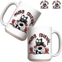 Puodelis Molom Purr (D)Evil, balta/juoda/raudona, 0.44 l