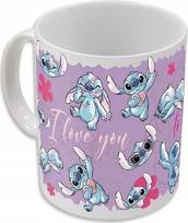 Puodelis Disney Stitch Angel, balta sp./violetinė sp., 0.325 l