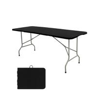 Lauko stalas Hatis, juoda sp., 180 cm x 70 cm x 74 cm
