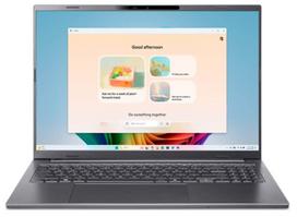 Nešiojamas kompiuteris Acer Aspire 16 AI A16-11MT-X8A9 NX.JNGAA.005, X1‑26‑100, 16GB, 512GB, 16 ", Qualcomm® Adreno™ GPU, pilka sp., EN, Windows 11 home