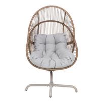 Lauko krėslas Home4you Dorian, šviesiai ruda sp., 95 cm x 89 cm x 154 cm