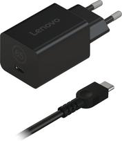 Telefono įkroviklis Lenovo GaN Nano 40AWGN65EU, USB Type C, 4.7 cm, juoda sp., 65 W
