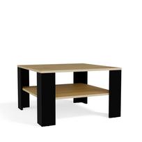 Kavos staliukas Square, juoda sp./artisan oak, 68 cm x 68 cm x 40 cm