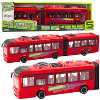 Žaislinis autobusas Lean Toys Multifunction Tram Bus, 1:16, raudona sp.