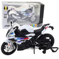 Žaislinis motociklas Lean Toys Model Replica S1000, 1:12, balta sp.