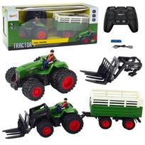 Rc traktorius Lean Toys Farm Machine, 1:24, žalia sp.