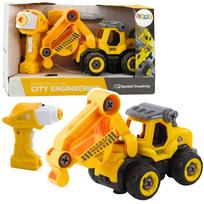 Rc ekskavatorius Lean Toys City Engineering, geltona sp.