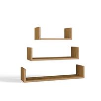 Sieninė lentyna Mobi 3P, artisan oak, 14 cm x 20 cm x 80 cm