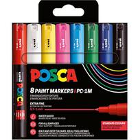 Universalių žymeklių rinkinys Posca Basis, vienpusiai, įvairių spalvų, 8 vnt.