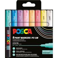 Universalių žymeklių rinkinys Posca Uni, vienpusiai, įvairių spalvų, 8 vnt.