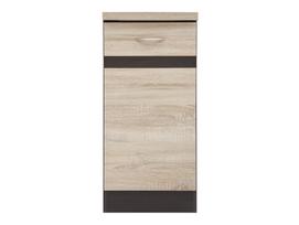 Apatinė virtuvinė spintelė Junona Line Right, sonoma ąžuolo sp./wenge, 47 cm x 40 cm x 85.7 cm