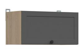 Viršutinė virtuvinė spintelė Junona Line, ąžuolo sp./grafito sp., 30.5 cm x 60 cm x 30 cm