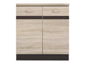 Apatinė virtuvinė spintelė Junona Line, sonoma ąžuolo sp./wenge, 47 cm x 80 cm x 85.7 cm