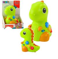 Interaktyvus žaislas, dinozauras Lean Toys Baby, 12.5 cm, žalia sp.