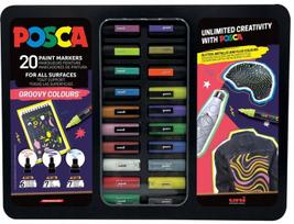 Universalių žymeklių rinkinys Posca Groovy Colours, vienpusiai, įvairių spalvų, 20 vnt.