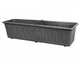 Balkoninis vazonas Plastkon Garden 41105607, plastikinis, 58.5 cm x 17 cm, Ø 58.5 cm, antracito sp.