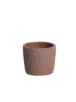 Gėlių vazonas Domoletti BTP06C, cementas, Ø 12 cm, raudona sp.