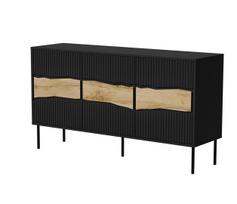 Komoda Cama Inserto 3D, juoda sp., 80 cm x 143.5 cm x 40 cm