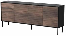 Komoda Cama Cortina, juoda sp./riešuto sp., 81 cm x 200 cm x 40 cm