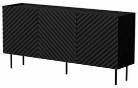Komoda Cama Lucca, juoda sp., 80 cm x 165 cm x 40 cm