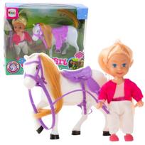 Lėlė su priedais Lean Toys Cute Girl Happy Time, 12 cm, įvairių spalvų