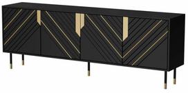 Komoda Cama Mountain, aukso sp./juoda sp., 72 cm x 204 cm x 40 cm