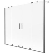 Dušo sienelė Mexen Velar Duo, 170 cm x 150 cm, skaidri sp./gun metal sp./matinis