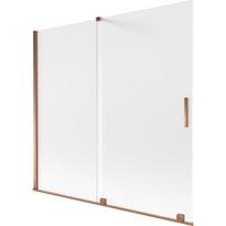 Dušo sienelė Mexen Velar, 170 cm x 150 cm, rausvojo aukso sp./skaidri sp./matinis