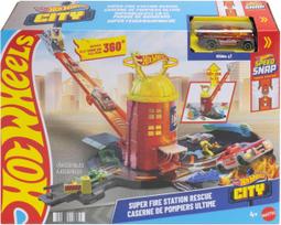 Automobilių trasa Mattel Hot Wheels City Super Fire Station Rescue JHL95, įvairių spalvų