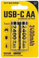 Įkraunamas elementas Nitecore NH2400, AA, 2400 mAh, 2 vnt.