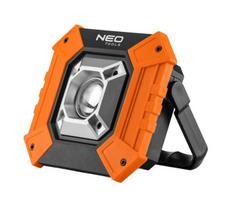 Statybinis prožektorius, pastatomas NEO 99-038, 10 W, 750 lm, IP20, juoda sp./oranžinė sp.