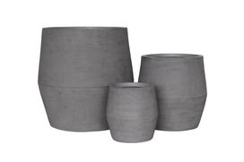 Gėlių vazonas Domoletti LT14935-2S, keramika/molis, Ø 35 cm, pilka sp.