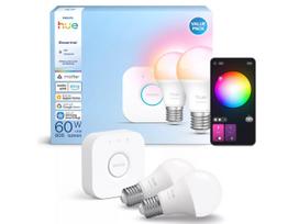 Išmanioji lemputė Philips Hue Essential Starter LED, A60, įvairių spalvų, E27, 8 W, 2200 - 6500 lm, 2 vnt.