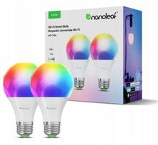 Išmanioji lemputė Nanoleaf Essentials Smart LED, A60, 2700 - 6500 °K, E27, 9 W, 806 - 1100 lm, 2 vnt.