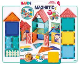 Magnetinis konstruktorius Ludi Farm, 27 vnt., įvairių spalvų