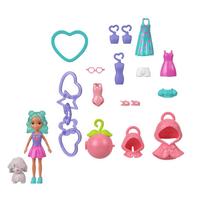 Raktų pakabukas, su priedais Mattel Polly Pocket Dolls & Pets JKR46, (spalva/dizainas parenkami atsitiktine tvarka)