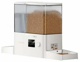 Išmanioji gyvūnų girdykla Rojeco 2 in 1 Pet Water Fountain & Feeder WiFi, išmanusis, 8.5 l, 34 cm x 28 cm x 30 cm, balta sp.