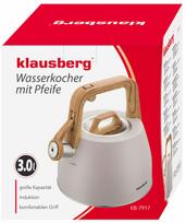 Arbatinukas su švilpuku Klausberg KB 7917, 2.5 l, medžio sp./smėlio sp.