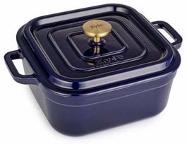 Emaliuotas ketaus puodas Zyle ZY08BLKI, 24 cm, 4.5 l, mėlyna sp.