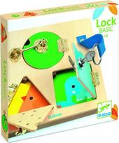 Lavinamoji lenta Djeco Basic Lock, 21 cm, ruda sp./įvairių spalvų
