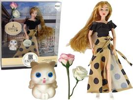 Lėlė su priedais Lean Toys Emily, 30 cm, ruda sp.
