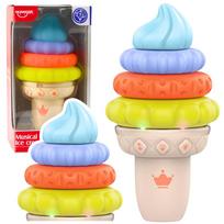 Interaktyvus žaislas Huanger Musical Ice Cream, 16.5 cm, įvairių spalvų